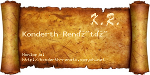 Konderth Renátó névjegykártya